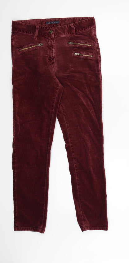 Womens UK Size 8 Marks and Spencer Extra-Slim Fit  Purple Trousers