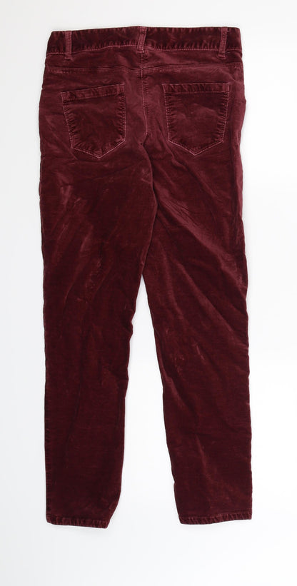 Womens UK Size 8 Marks and Spencer Extra-Slim Fit  Purple Trousers