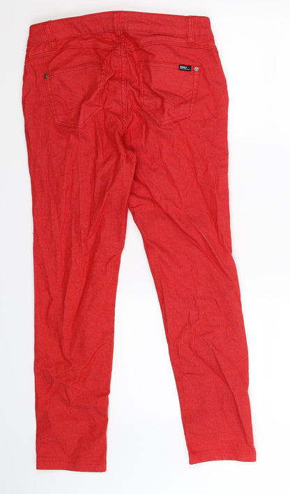 Only Womens Red  Denim Skinny Jeans Size 12 L27 in