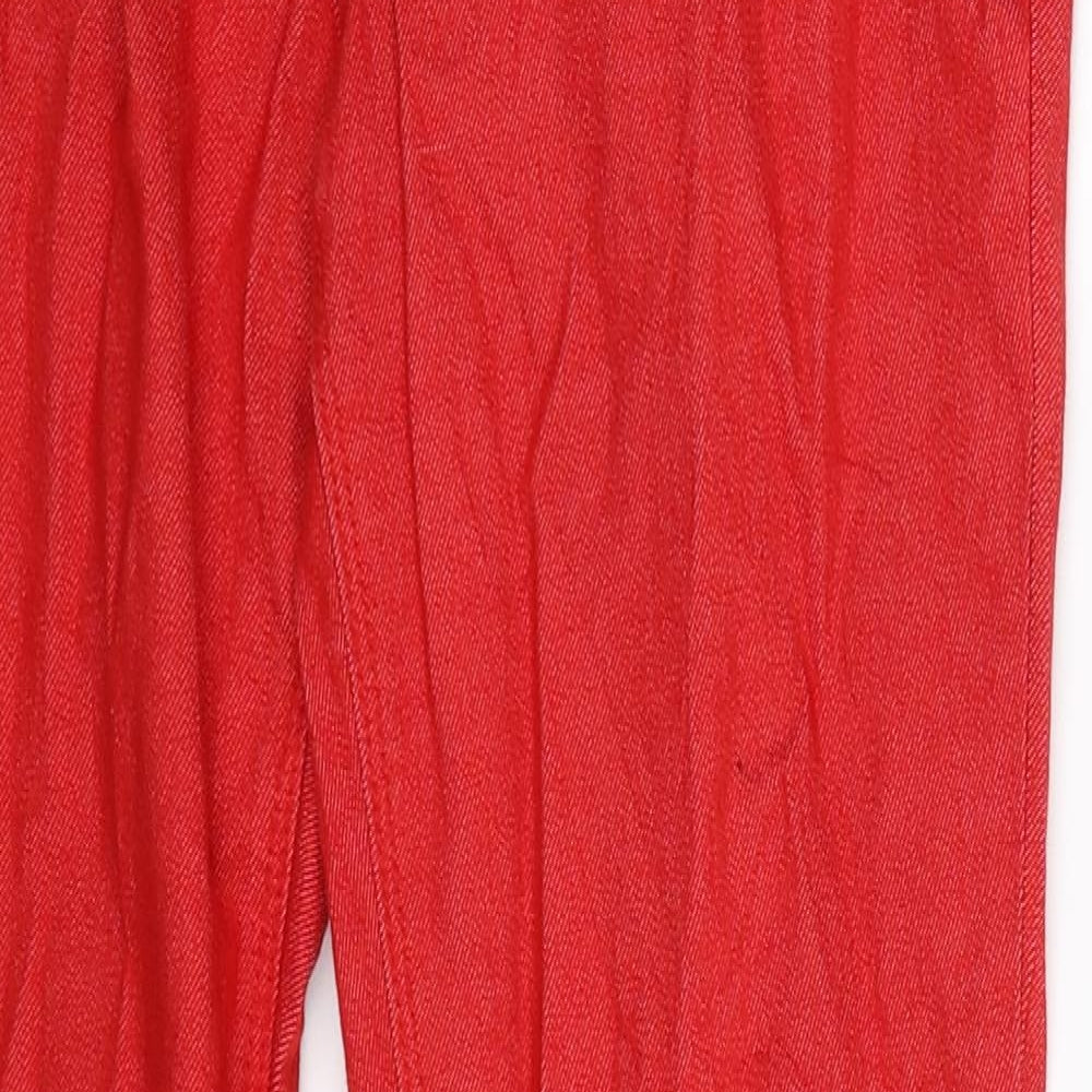 Only Womens Red  Denim Skinny Jeans Size 12 L27 in