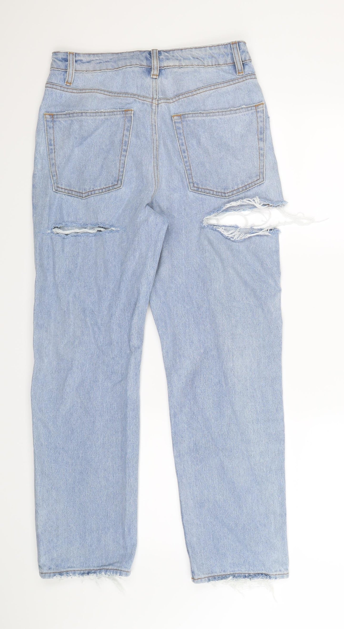 Womens UK Size 10 Preworn Regular Fit Straight Blue Jeans