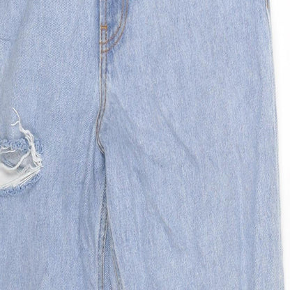 Womens UK Size 10 Preworn Regular Fit Straight Blue Jeans