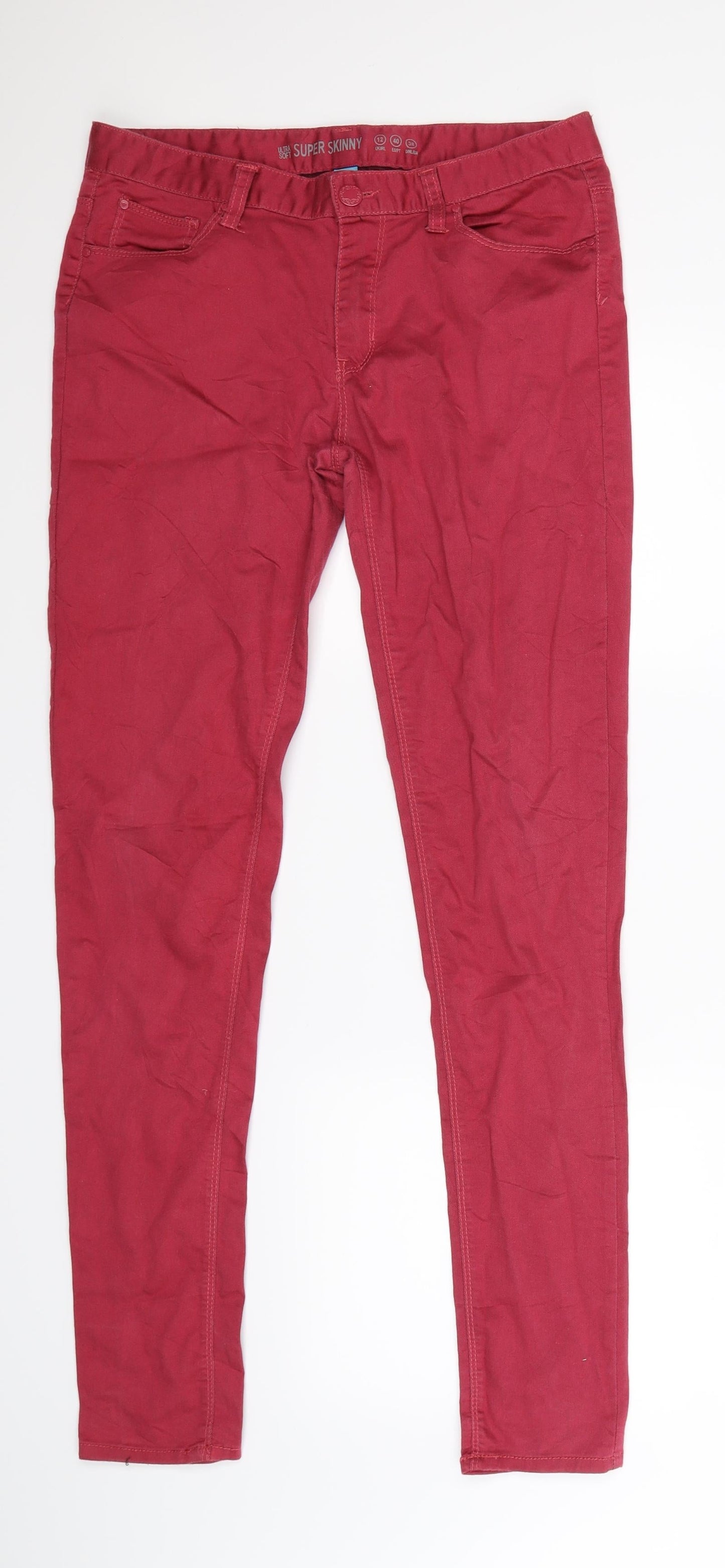 Denim Co Womens Pink  Denim Jegging Jeans Size 12 L31 in