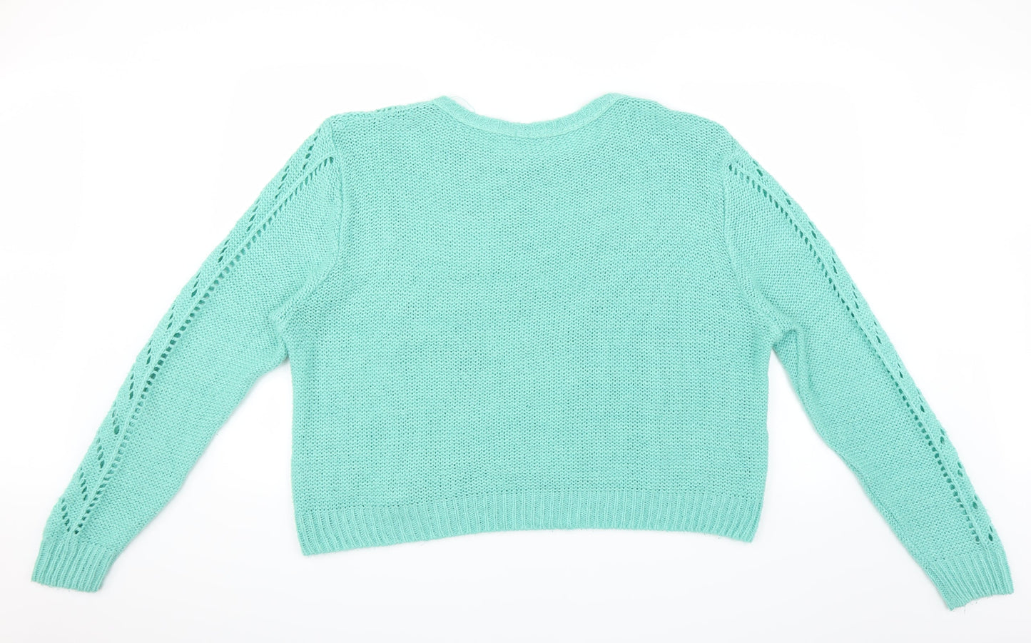 Nastygal Womens Green  Knit Pullover Jumper Size M