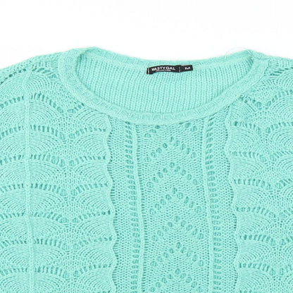 Nastygal Womens Green  Knit Pullover Jumper Size M