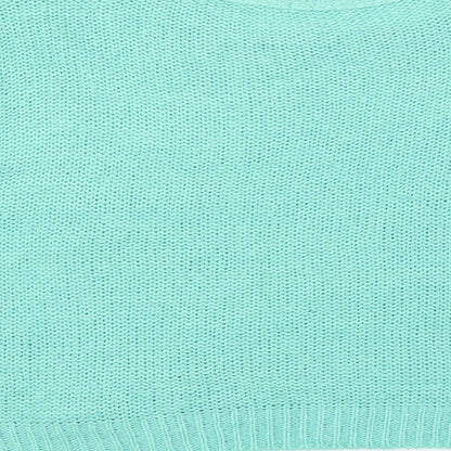 Nastygal Womens Green  Knit Pullover Jumper Size M