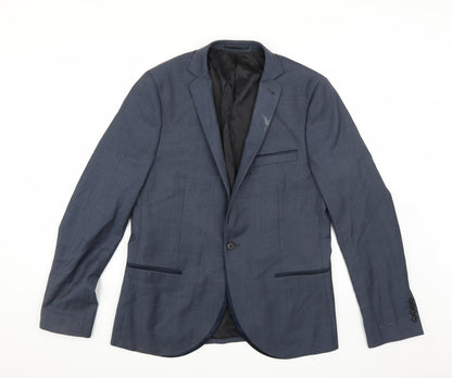 Mens UK Size 42 Topman Regular Blue Suit Jacket