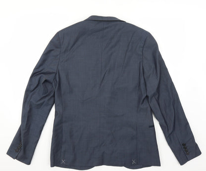 Mens UK Size 42 Topman Regular Blue Suit Jacket