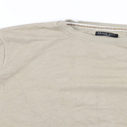 Brave Soul Mens Brown   Pullover Jumper Size XL