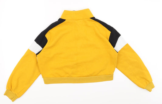 H&M Womens Yellow   Pullover Sweatshirt Size 10