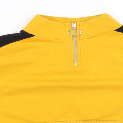 H&M Womens Yellow   Pullover Sweatshirt Size 10