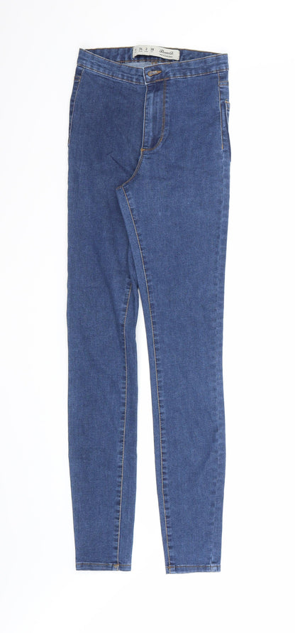 Denim Co. Womens Blue  Denim Skinny Jeans Size 6 L20 in