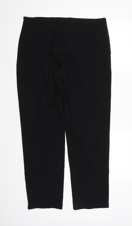 Womens UK Size 14 Marks and Spencer Regular Fit  Black Trousers