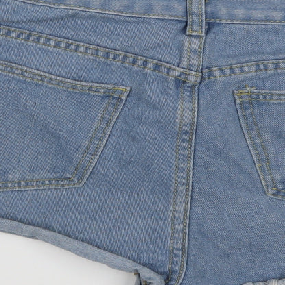 Boohoo Womens Blue  Denim Hot Pants Shorts Size 6