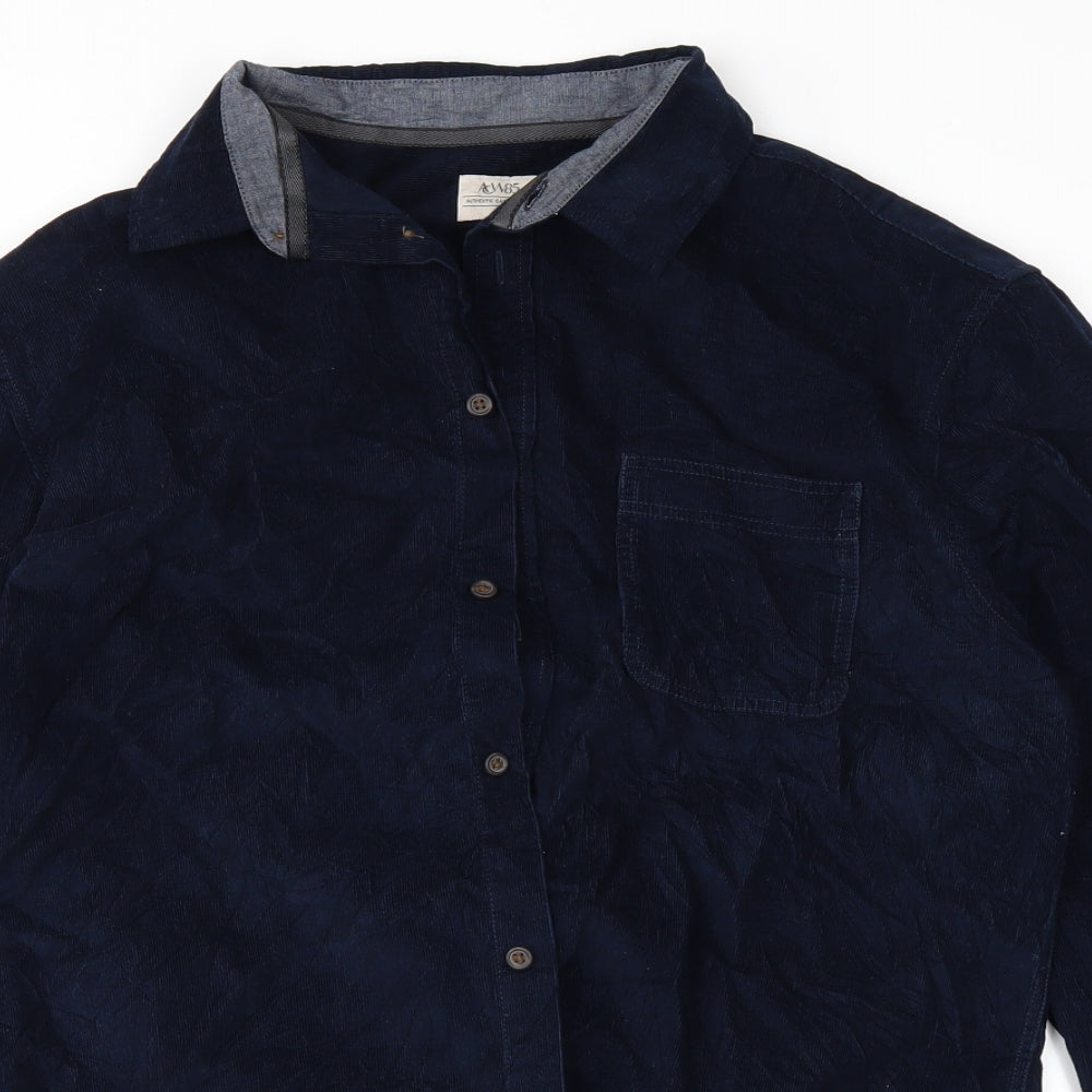 ACW85 Mens Blue    Button-Up Size M