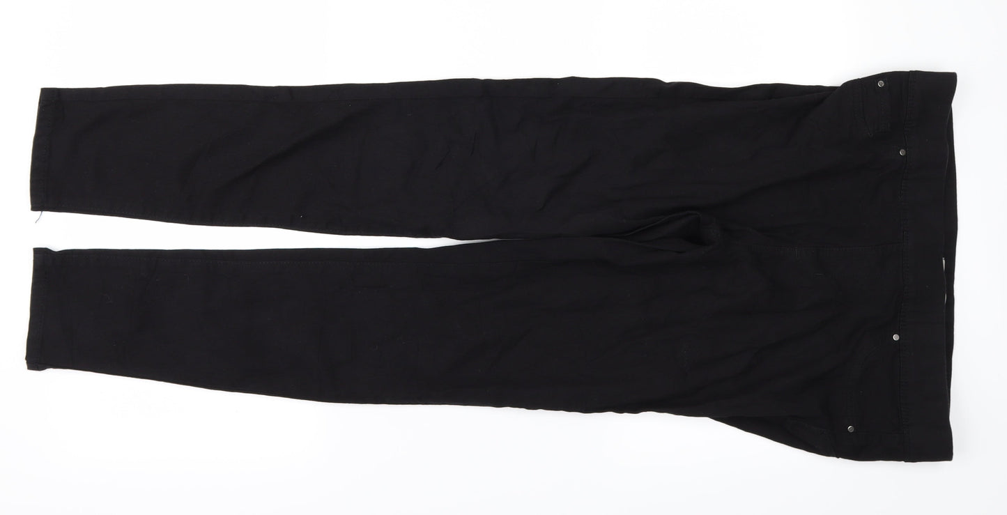 DenimCo Womens Black  Denim Skinny Jeans Size 14 L28 in