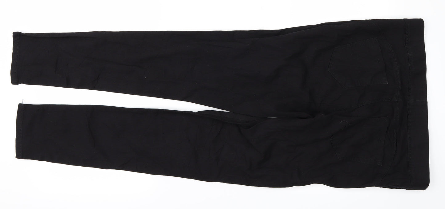 DenimCo Womens Black  Denim Skinny Jeans Size 14 L28 in