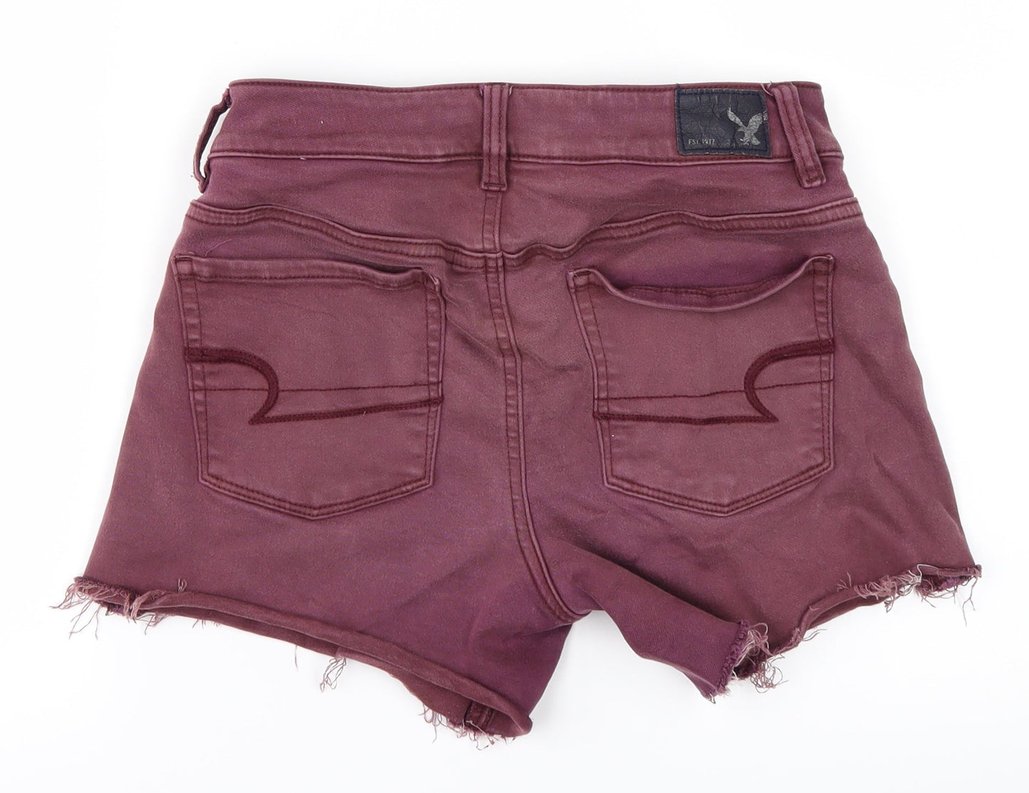 American Eagle Outfitters Womens Purple  Denim Cut-Off Shorts Size 8