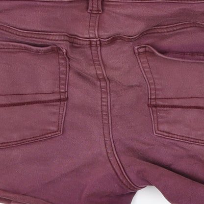 American Eagle Outfitters Womens Purple  Denim Cut-Off Shorts Size 8