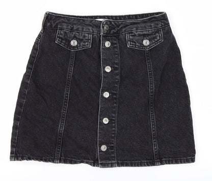 Womens UK Size 8 Topshop A-Line Denim Skirt
