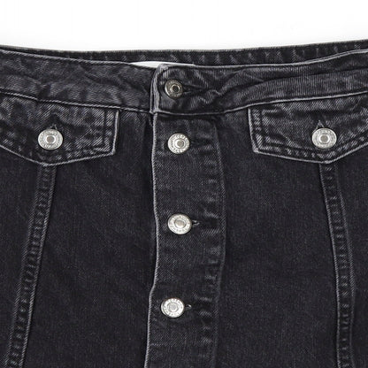 Womens UK Size 8 Topshop A-Line Denim Skirt