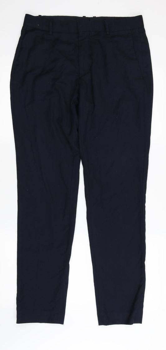 Womens UK Size 34 H&M Regular Fit  Blue Trousers