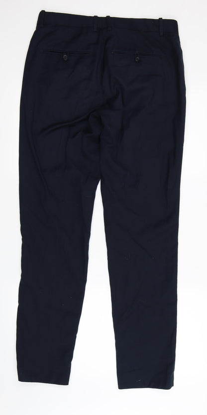 Womens UK Size 34 H&M Regular Fit  Blue Trousers