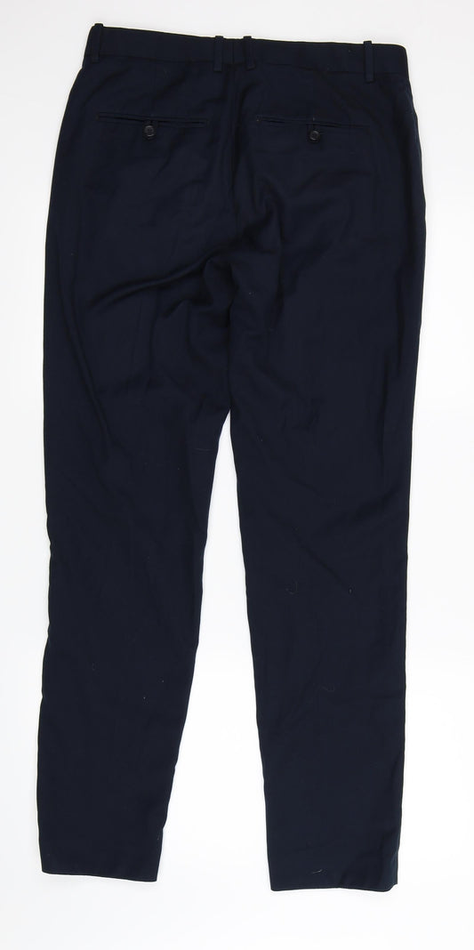 Womens UK Size 34 H&M Regular Fit  Blue Trousers