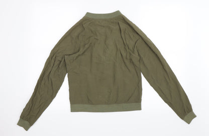 Womens UK Size 8 Select Green Bomber Jacket