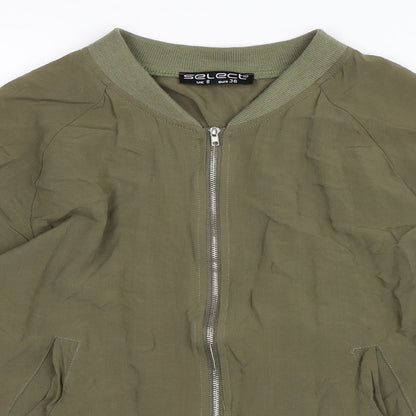 Womens UK Size 8 Select Green Bomber Jacket