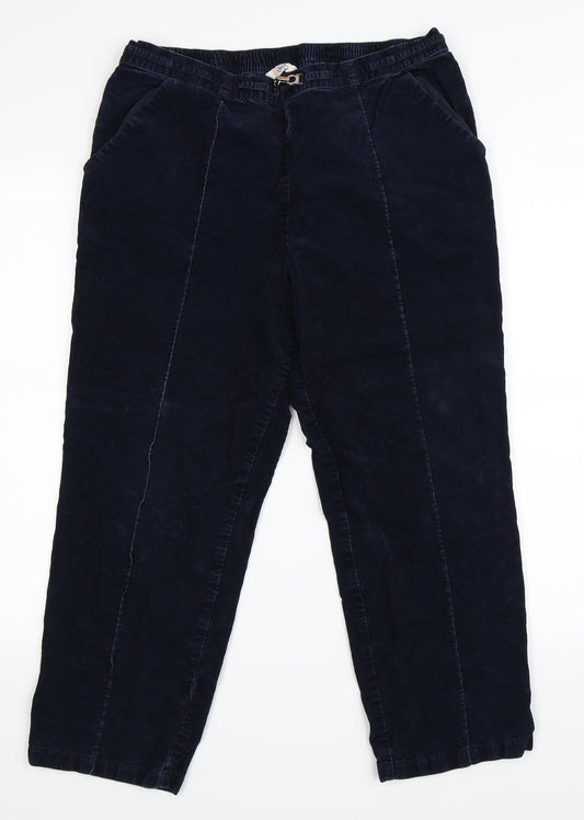Womens UK Size 14 Marks and Spencer Regular Fit  Blue Trousers