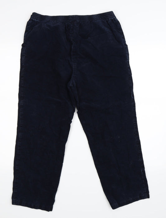Womens UK Size 14 Marks and Spencer Regular Fit  Blue Trousers