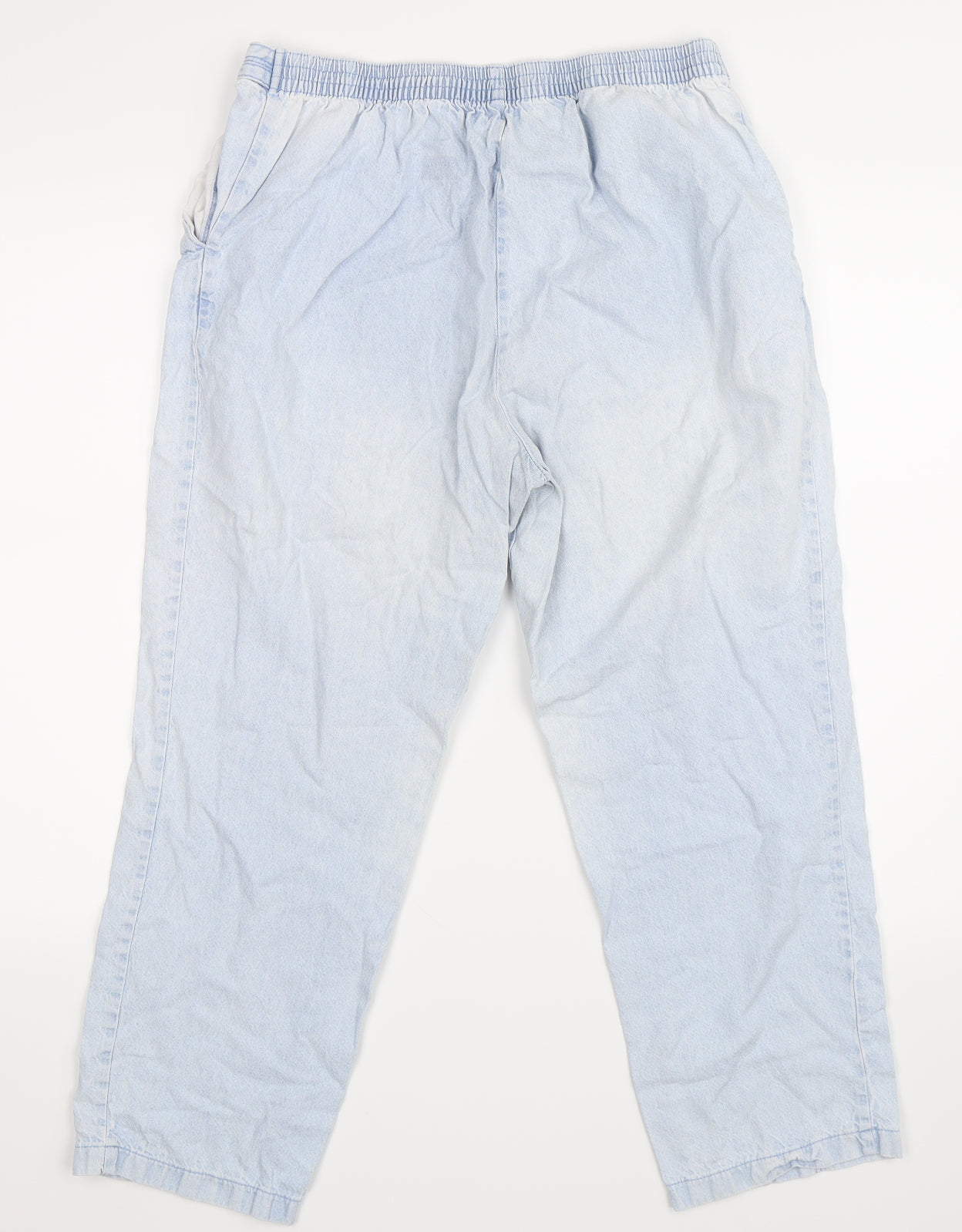 Womens UK Size 14 Marks and Spencer Regular Fit  Blue Trousers