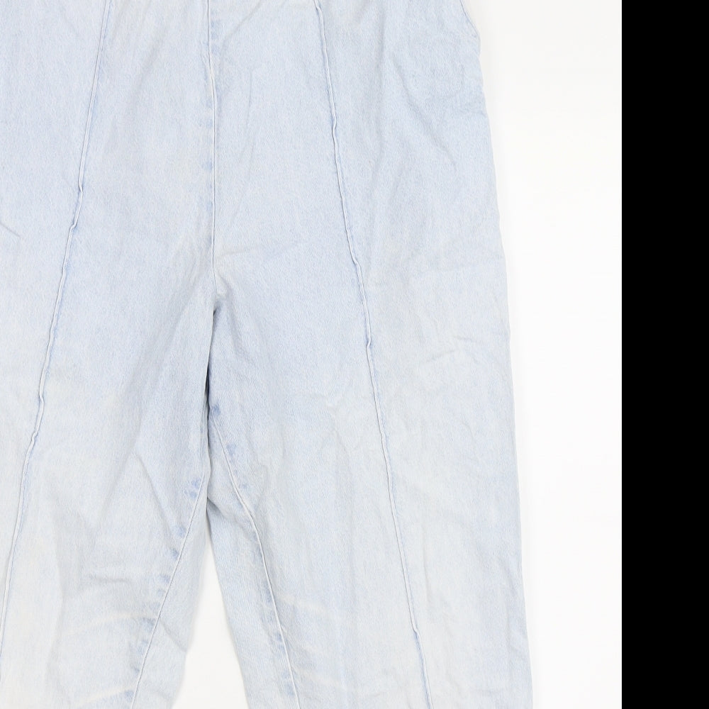 Womens UK Size 14 Marks and Spencer Regular Fit  Blue Trousers