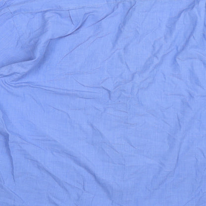 Mens UK Size 15.5 BHS Blue  Button-Up Long Sleeve Casual Shirt