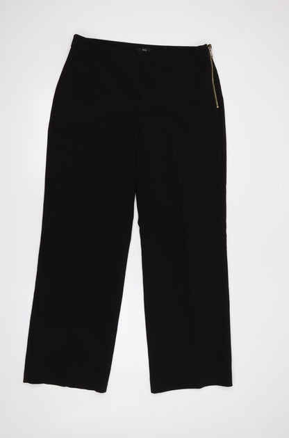 M&Co Womens Black   Trousers  Size 14 L31 in