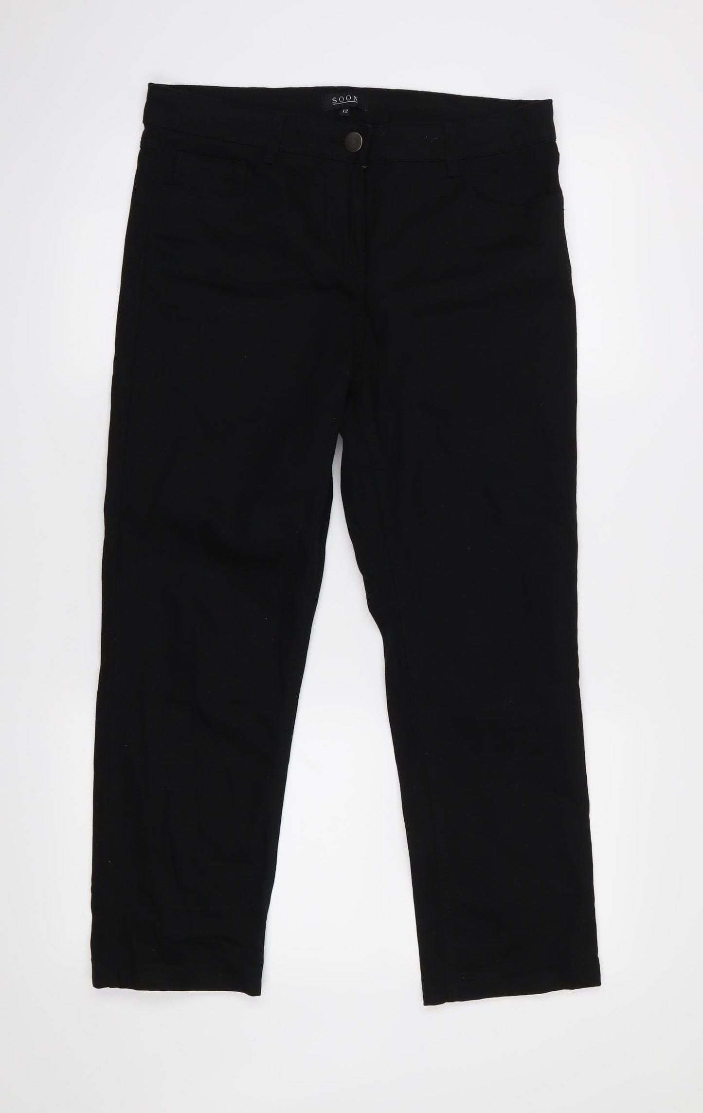 Soon Womens Black   Straight Jeans Size 12 L24 in