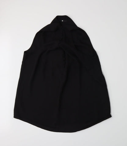 Womens UK Size 18 Very Black Basic Button-Up