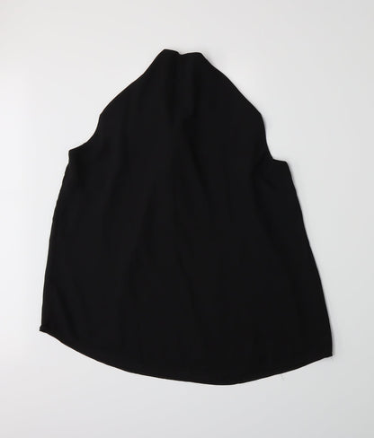 Womens UK Size 18 Very Black Basic Button-Up