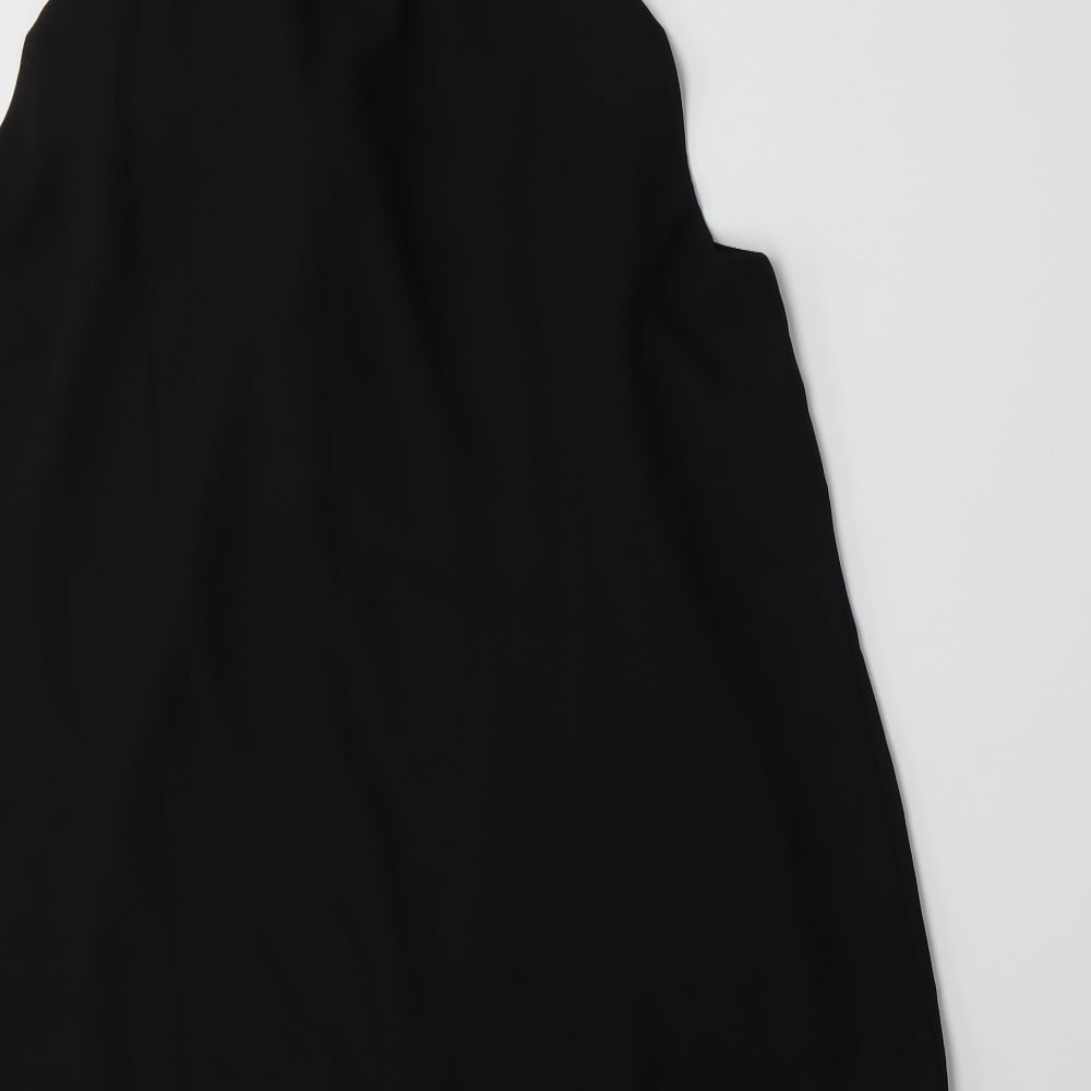 Womens UK Size 18 Very Black Basic Button-Up