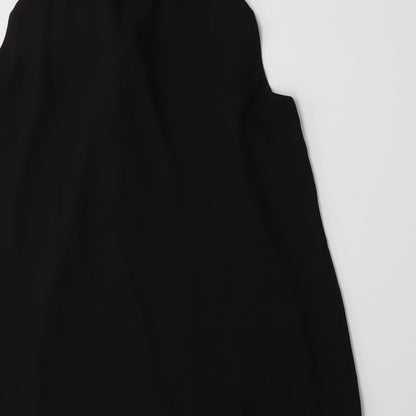 Womens UK Size 18 Very Black Basic Button-Up