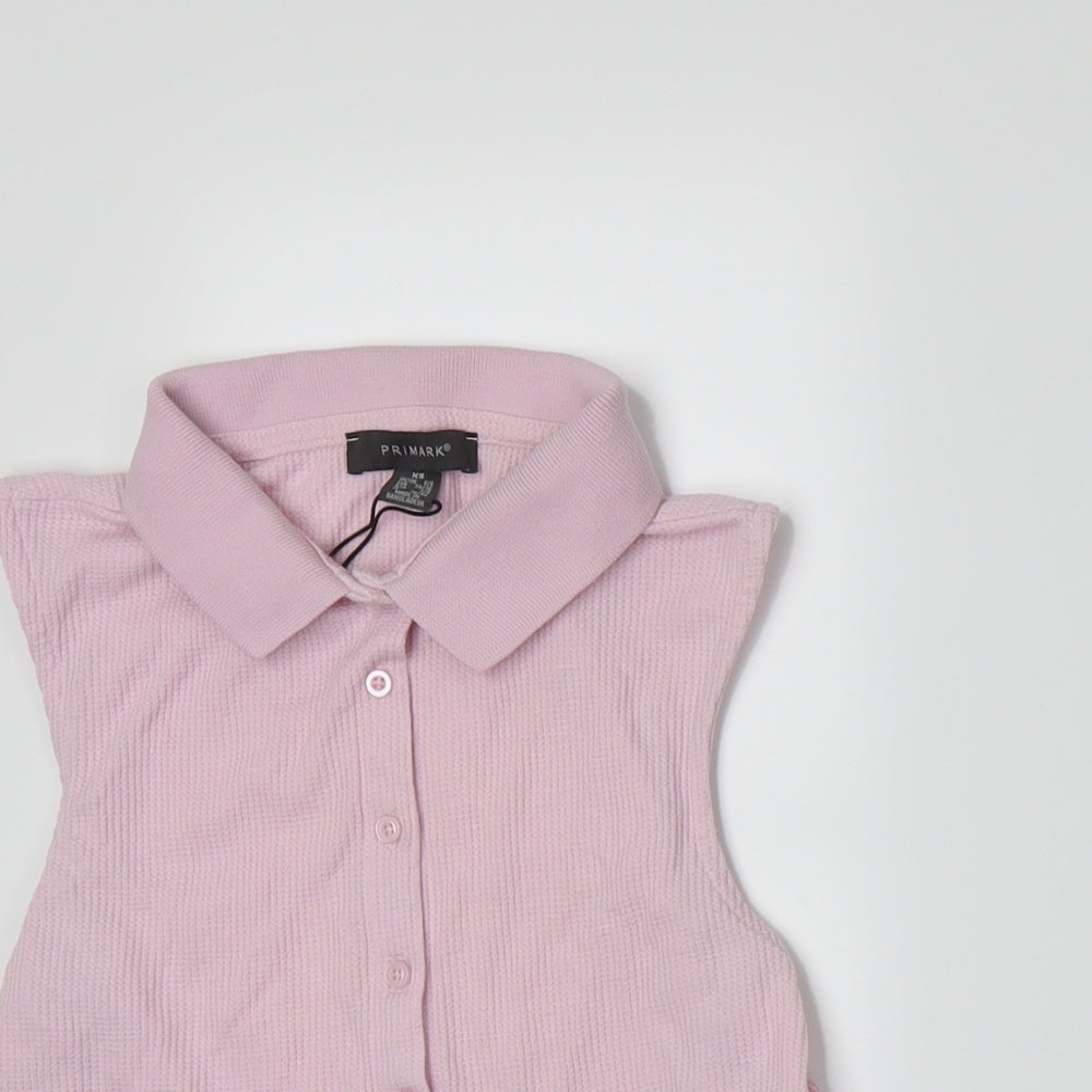 Primark Womens Pink   Basic Button-Up Size 6