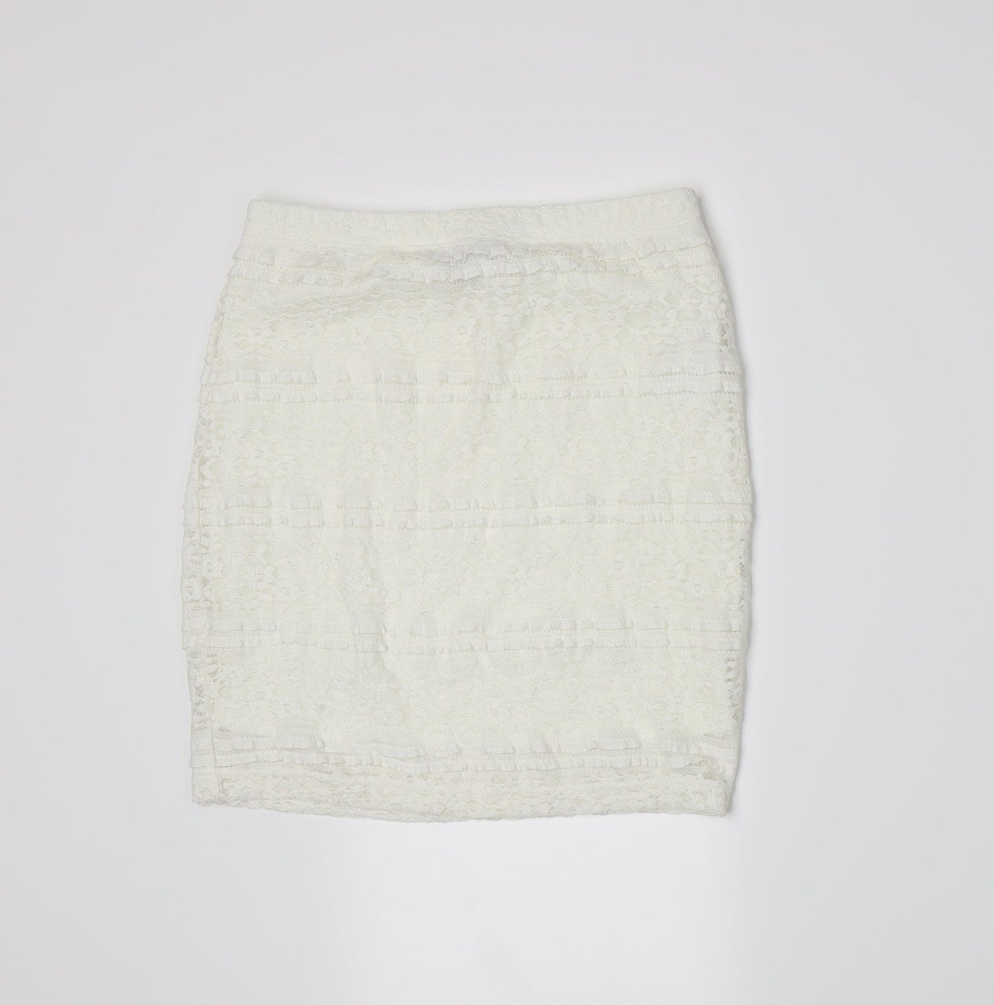 FOREVER 21 Womens White   A-Line Skirt Size S