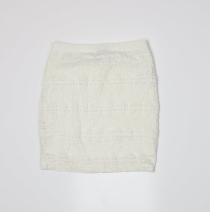 FOREVER 21 Womens White   A-Line Skirt Size S