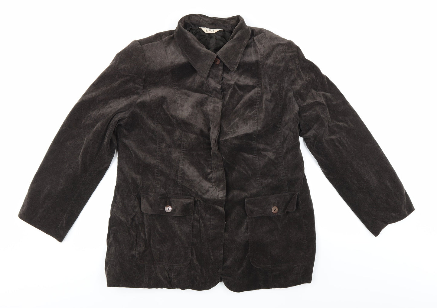 ELVI Womens Brown  Corduroy Jacket  Size 16