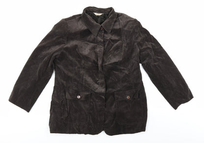 ELVI Womens Brown  Corduroy Jacket  Size 16