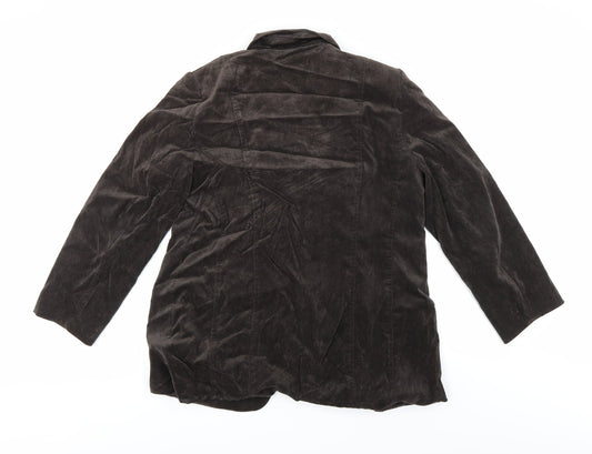 ELVI Womens Brown  Corduroy Jacket  Size 16
