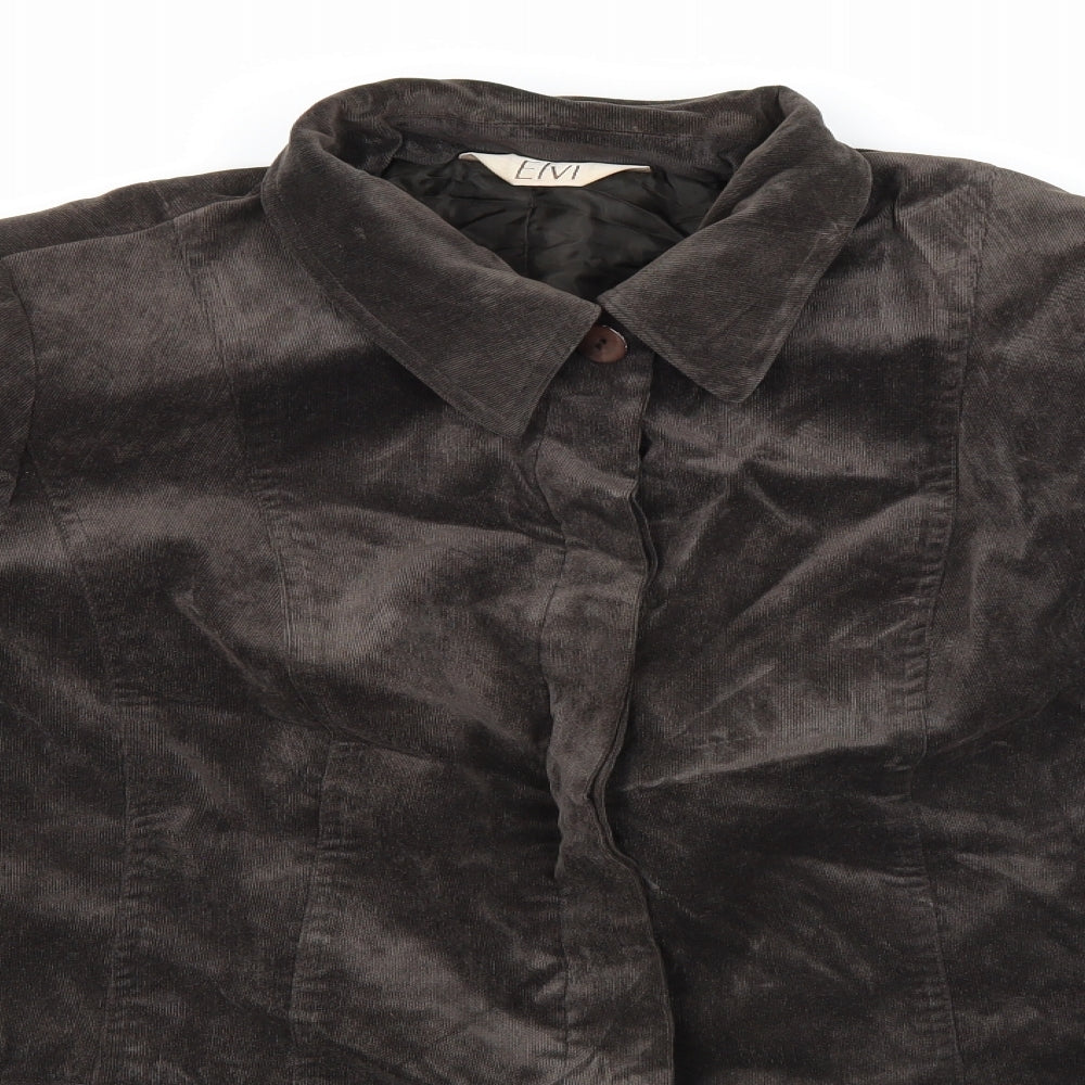 ELVI Womens Brown  Corduroy Jacket  Size 16