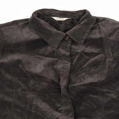 ELVI Womens Brown  Corduroy Jacket  Size 16