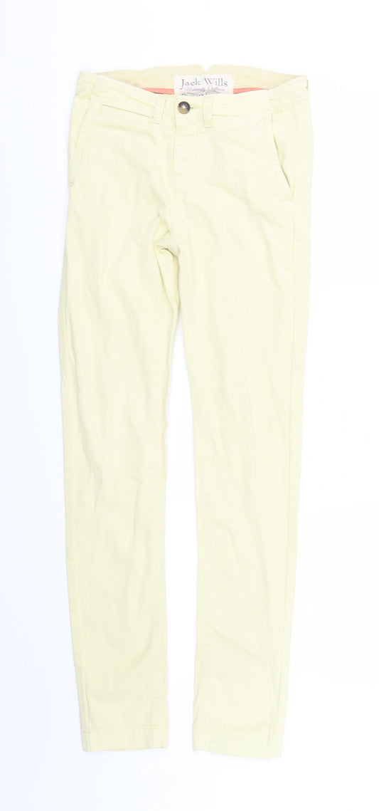 Womens UK Size 6 Jack Wills Regular Fit Skinny Yellow Jeans
